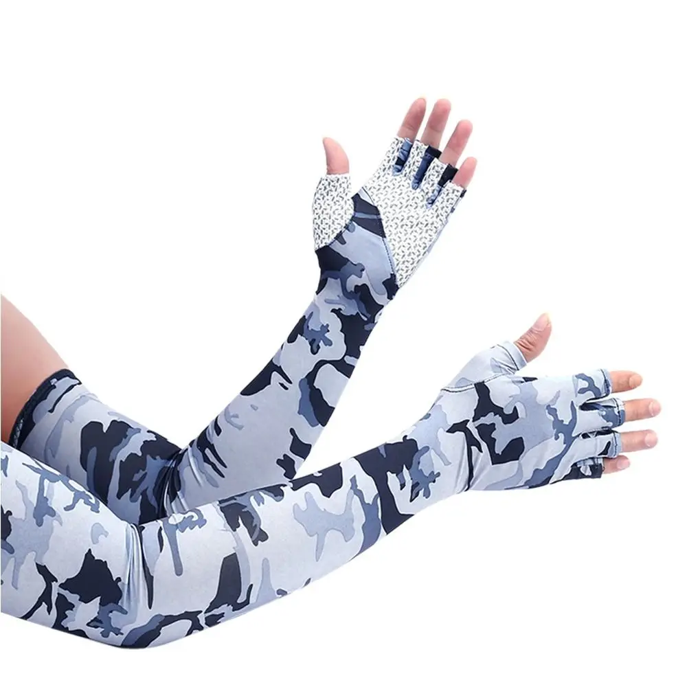 Fundas de brazo de refrigeración para hombre y mujer, protección solar UV para deportes, ciclismo y pesca al aire libre, 1 par - imagen 4