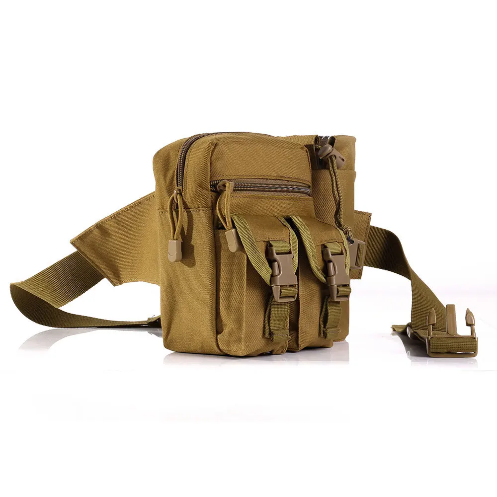 Riñonera táctica para exteriores para hombre, botella de agua impermeable Molle, Camuflaje, caza, senderismo, escalada, paquete de cinturón de nailon para teléfono móvil - imagen 5