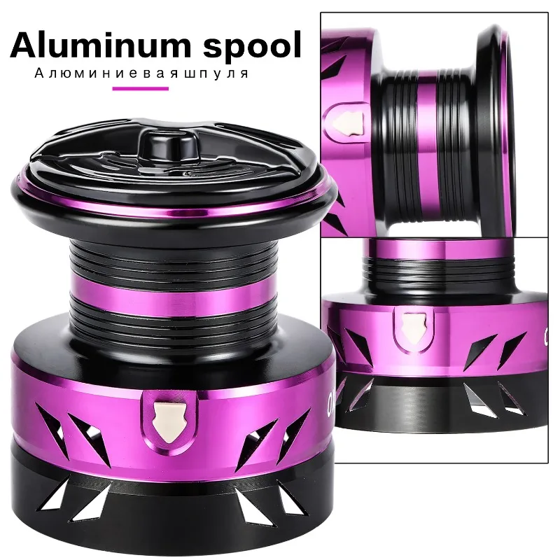 Sougayilang-carrete de Pesca giratorio 1000: 1, relación de transmisión de 8KG, carrete de Pesca de arrastre de carbono para agua dulce o salada, 6000-5,2 - imagen 4