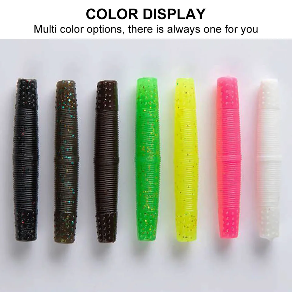 Señuelos de Pesca blandos flotantes TPR, cebo Artificial Swimbait, gusano suave, carpa, aparejos de Pesca, 68MM, 4,3G, 10 Uds./lote - imagen 2