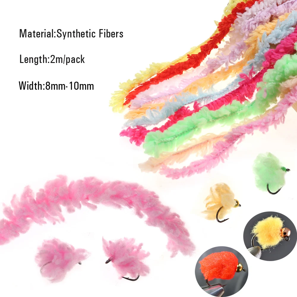 ICERIO Eggstacy Hilo de huevo Material de atado de moscas Hilo de fibra sintética Chenille de huevos Moscas Steelhead Salmón Trucha Aparejos de pesca con mosca - imagen 3