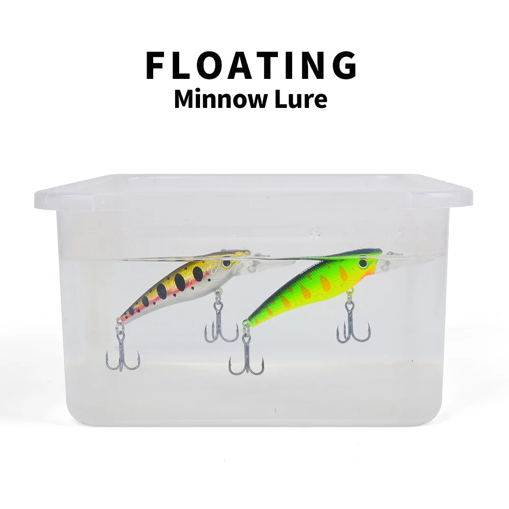 1 Uds Minnow 9cm 8,5g Señuelos de pesca señuelo duro aparejos de pesca 6 #   Equipo duro del señuelo del cebo artificial de la carpa del equilibrador del gancho - imagen 4