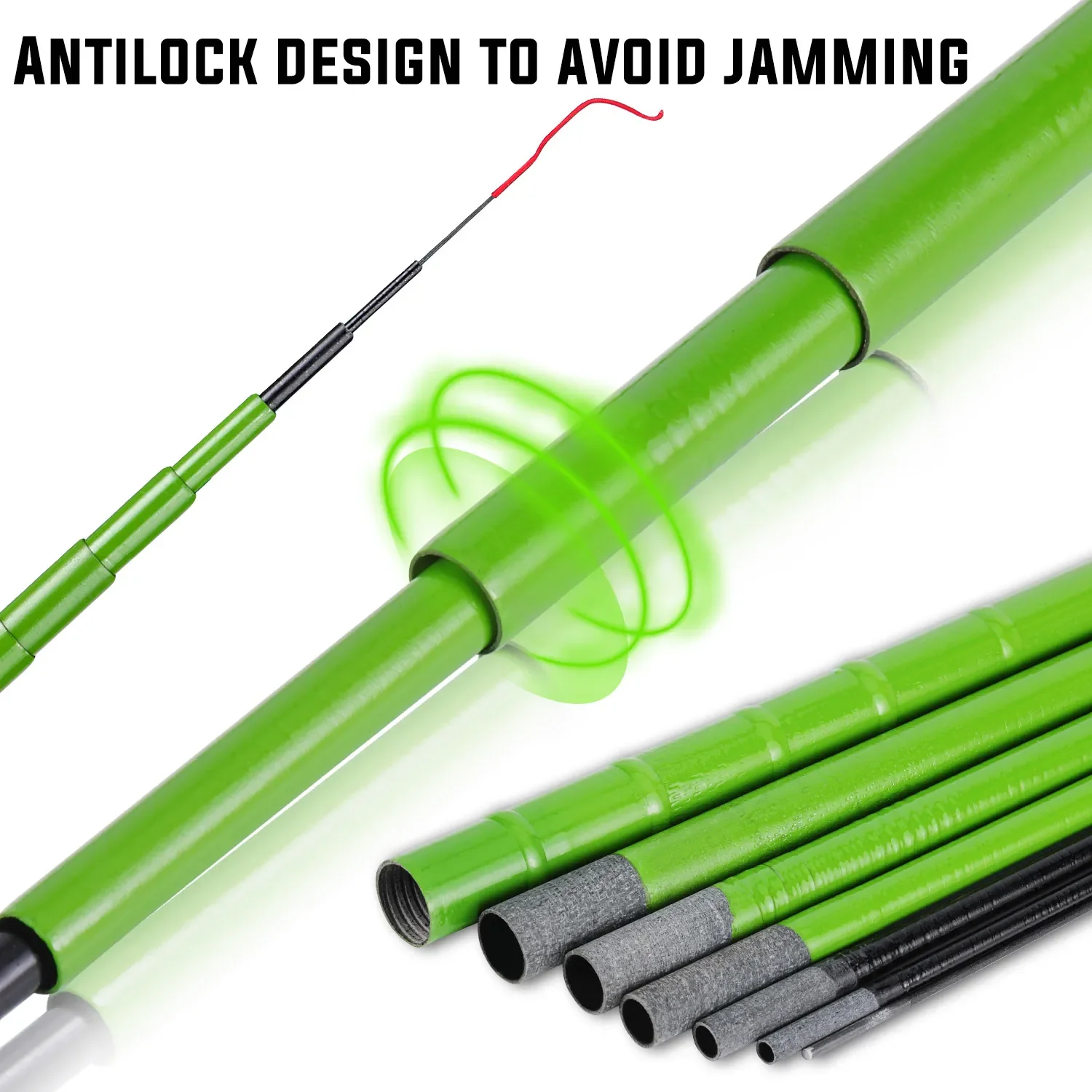 Caña de pescar de carpa Sougayilang, 2,7/3,6/4,5/5,4 M, fibra de carbono dura, caña telescópica ultraligera portátil, arrastre máximo de 5Kg, herramientas de pesca - imagen 5