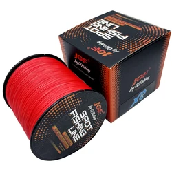 Línea de pesca JOF, 8 hebras trenzadas Multicolor, 500M, 300M, 100M, 100% PE, adecuada para pesca en océano y playa