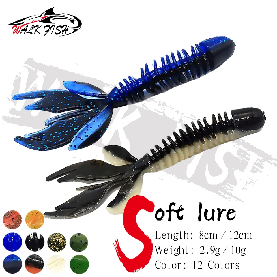 WALK FISH señuelo blando de silicona jig con forma de camarón - imagen 4