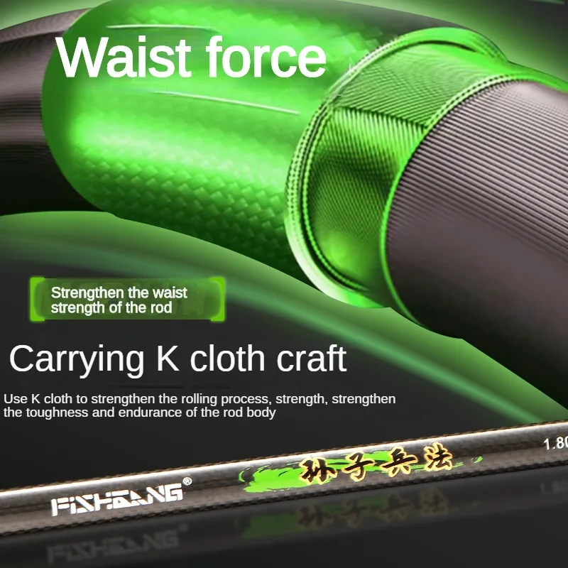 Caña de pescar giratoria, señuelo de fibra de carbono, peso de cebo, 2-15g, mango ajustable, varillas de pesca de lubina para estanque de depósito - imagen 3