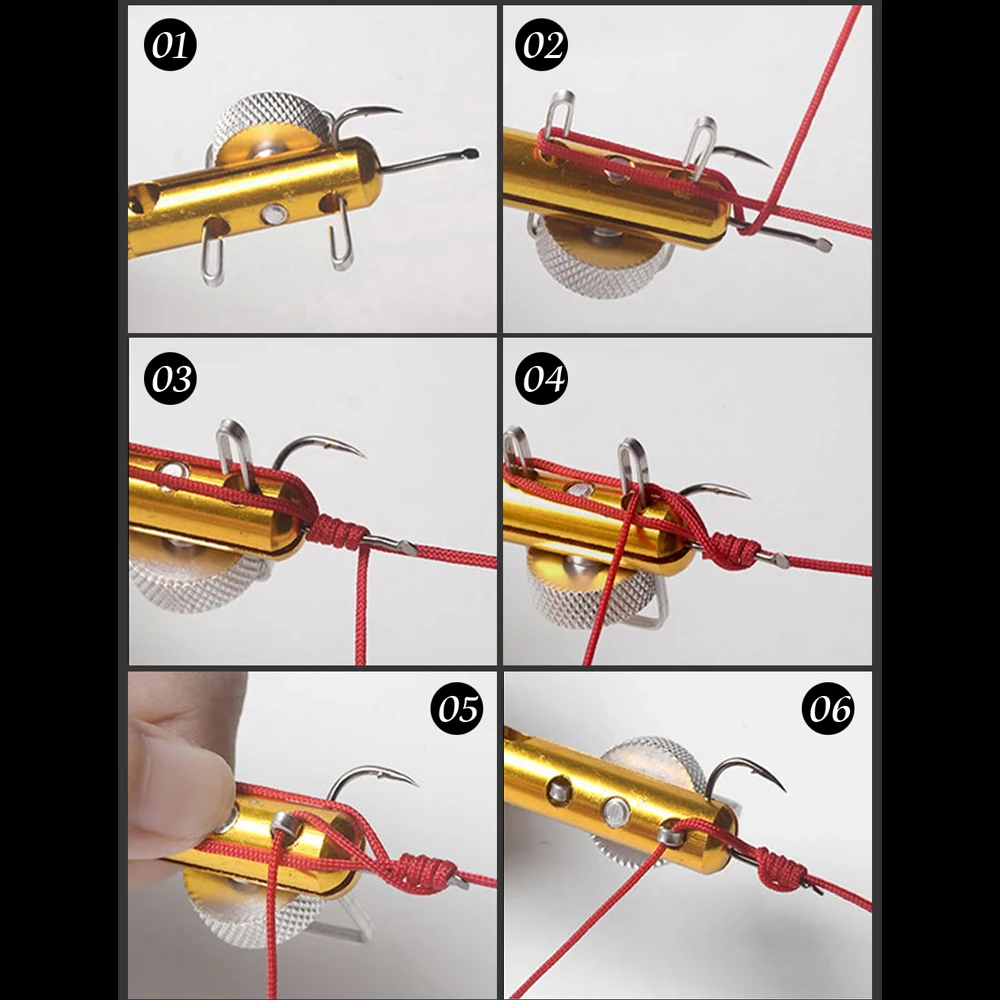 Máquina automática de nivel de gancho para sedal de pesca, nudos de aguja rápidos de doble cabeza, dispositivo para atar anzuelos, accesorios rápidos de aleación de aluminio - imagen 2