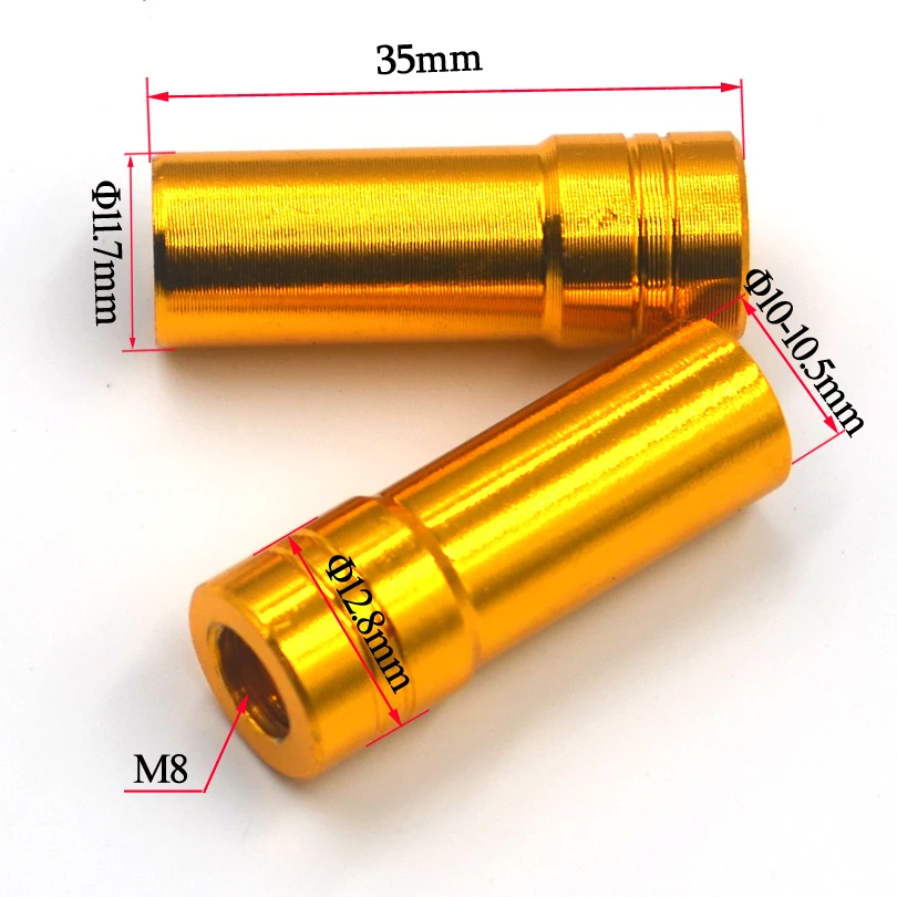 MNFT adaptador de rosca de mango de red de tornillo M8, caña de pescar convertida en conector de cabeza de red Dip, 2 estilos de diámetro interior, 10mm, 12mm, 1 ud. - imagen 5