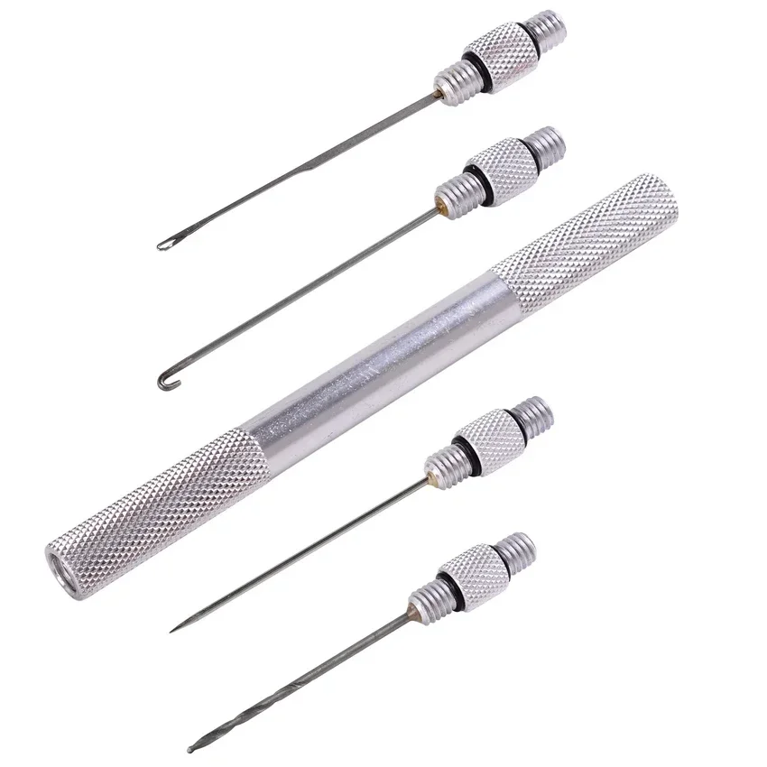 Juego 5 en 1 de aparejo de pesca de carpa, herramienta de aguja de cebo, aparejos de taladro de pescado, cebo, boilie, aguja de hilo, aleación de aluminio antideslizante - imagen 3