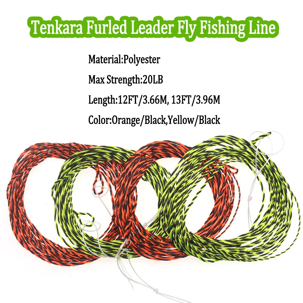 12FT/13FT High Strength Tenkara Fly Fishing Line Furled Leader Fly Line Double Color Braided Fishig Line With7cm Transition Loop - imagen 2