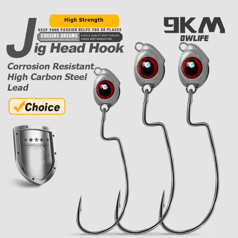 Ganchos de cabezales de anzuelo Swimbait, 10 ~ 30 Uds., pesca de lubina, cabeza de anzuelo de Texas, anzuelos EWG de agua dulce y salada, anzuelo de gusano blando para pesca - imagen 2