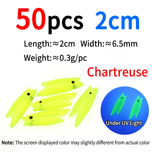 50pcs chartreuse 2cm