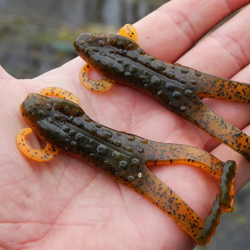 ESFISHING Señuelos de pesca Bog Frog 80mm 5 uds Leurre Souple cebo de plástico blando trucha Artificial swimbait - imagen 5