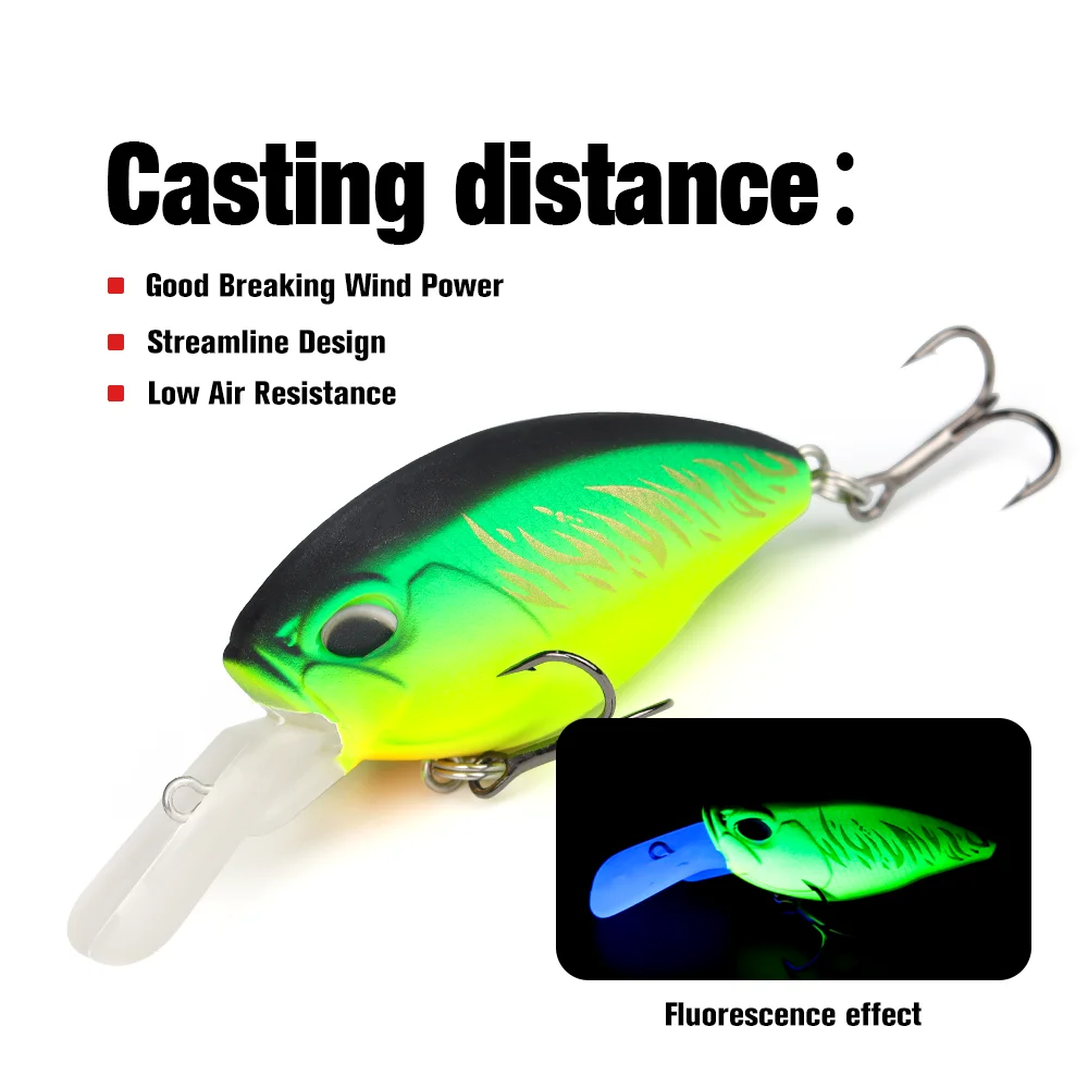 THORFORCE-Mini cebos duros Crankbaits, Wobblers, aparejos artificiales, cebo de lubina, Spinners, Señuelos de Pesca de agua superior, 48MM, 10G - imagen 5