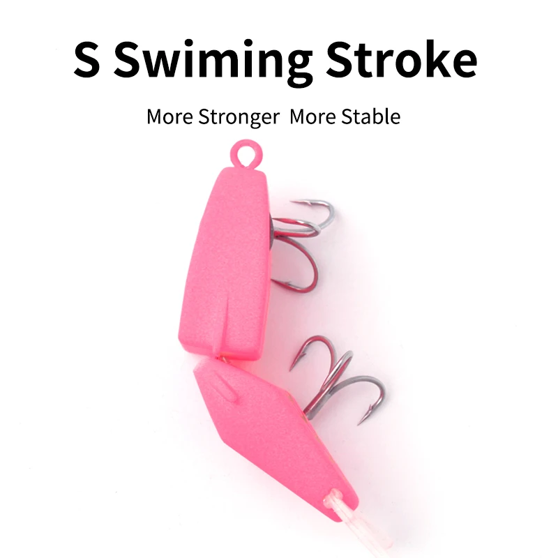 Ruke-señuelos de pesca multiarticulados, 63mm/11g, Crankbait, cebos duros realistas para peces, juego de Señuelos de Pesca pequeños, aparejos Brasshopper - imagen 2