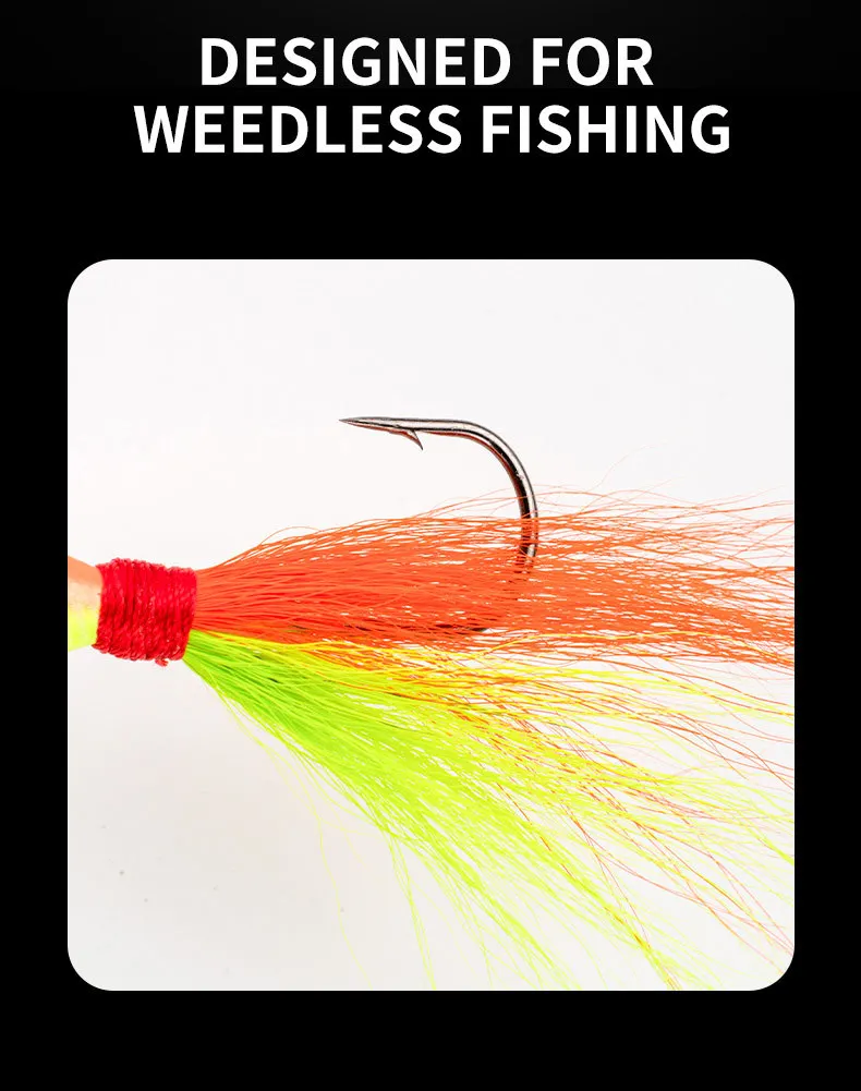 Gancho de pesca sin malezas para una pesca eficiente
