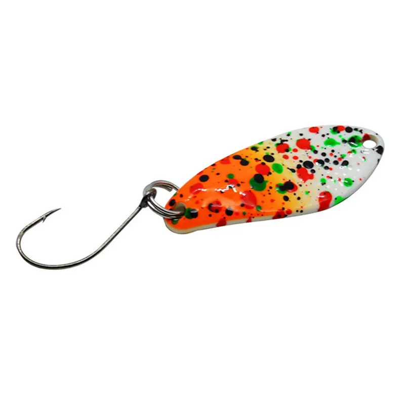 7 unids/lote cebo cuchara de Pesca 3g 31mm señuelo de Pesca de Metal con un solo gancho cebo duro señuelos Spinner para perca de trucha Japón Wobbler - imagen 5