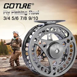Carrete de Mosca Goture WT – Rail grande aluminio plateado