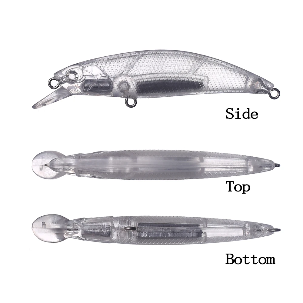 Chan'sHuang-Cebo en blanco 20 piezas sin pintar, sonajero de hundimiento de 5,6 cm/5,2g, Wobbler Minnow, aparejos de señuelo de pesca artificiales hechos a mano - imagen 3