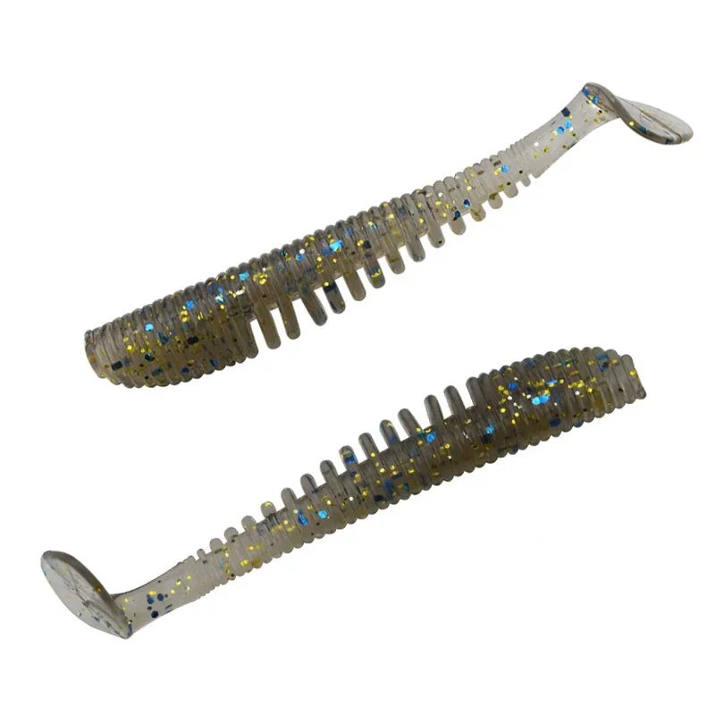 10 Uds señuelo de pesca Shad gusano 7,5 cm 2,6g Swimbaits cebo suave de silicona carpa Artificial señuelo suave silicona Peche pesca de carpa - imagen 3
