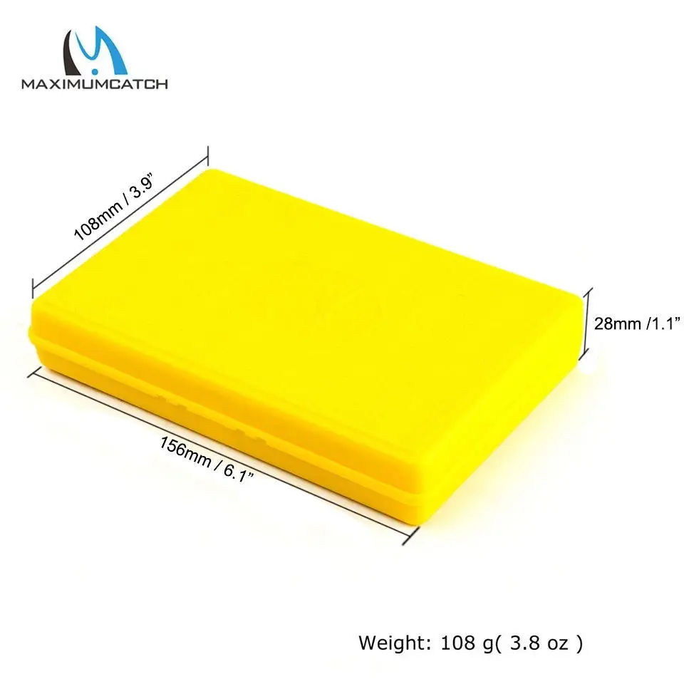 Caja de pesca con mosca de plástico de bolsillo delgado Maximumcatch, impermeable, 7 colores a elegir, 156*108*28 mm - imagen 5
