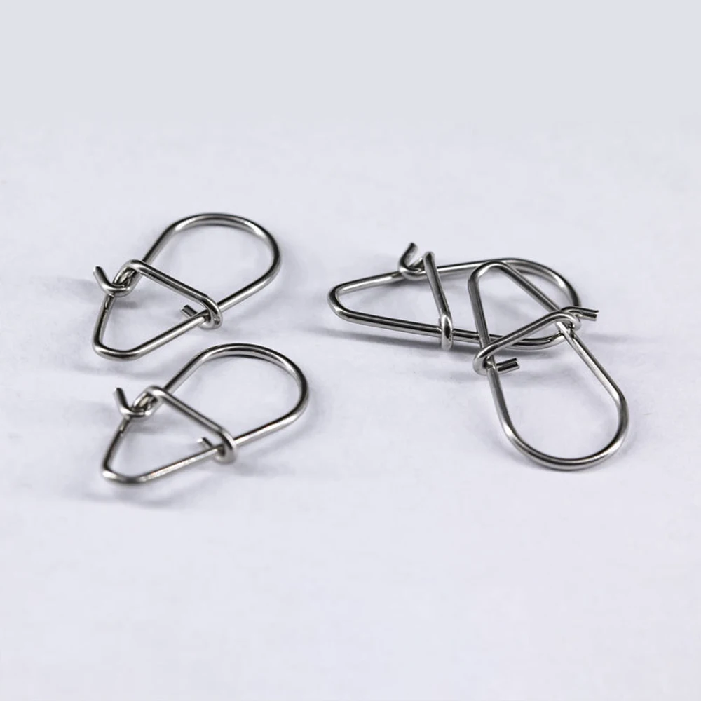 100 Uds. Bonito Pin de pesca con gancho, conector de señuelo giratorio de acero inoxidable 304, accesorios para aparejos de pesca, herramienta para peces - imagen 5