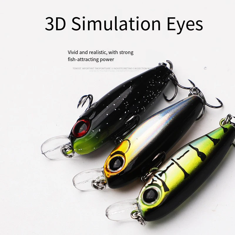 Señuelos pequeños de diseño japonés, señuelo de pesca de 3g, 45mm, pececillo que se hunde, Mini cebo duro para perca, trucha y lubina, novedad - imagen 2