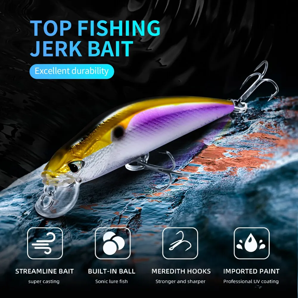 GOBAIT pececillo hundido 16g 9cm Wobbler Popper Pesca Swimbait cebo de silicona fundido aparejos Lucio anzuelo carpa señuelo de Pesca de mar Jerkbait - imagen 3