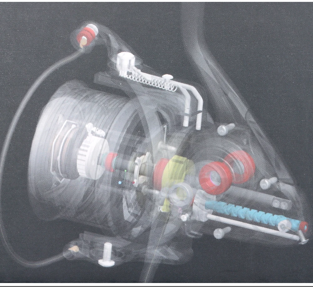 Explore el intrincado diseño de un carrete de pesca que muestra su ingeniería avanzada y funcionalidad