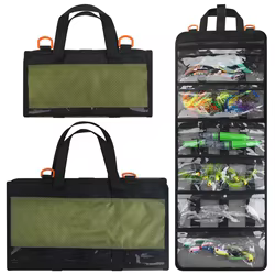Envolturas de señuelos de pesca enrolladas, bolsa de señuelos duradera, cubierta protectora de PVC de 6 bolsillos, cubiertas de anzuelos de agua salada, caja de aparejos protectora de señuelo de tela