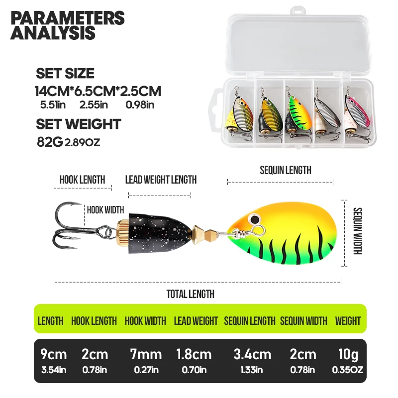 Spinnerbait TAIYU – Cuchillas láser giratorias con sonido - imagen 4