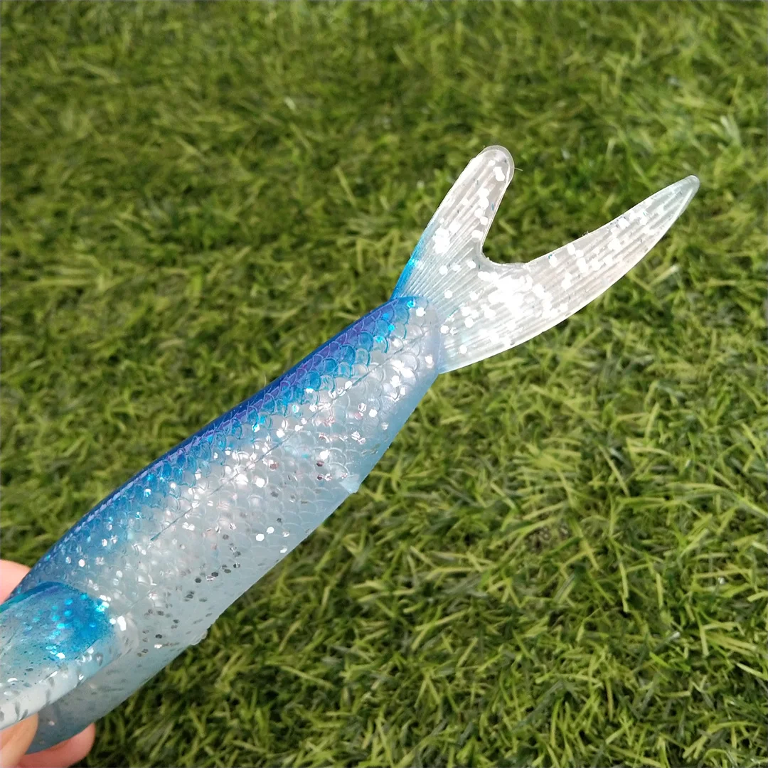 Swolfy, 1 unidad, 16cm, 63g, agua de mar, color negro, azul, rojo, cebo de pesca de PVC, señuelo para peces voladores, barco, curricán, atún, caballa, cebos blandos - imagen 3