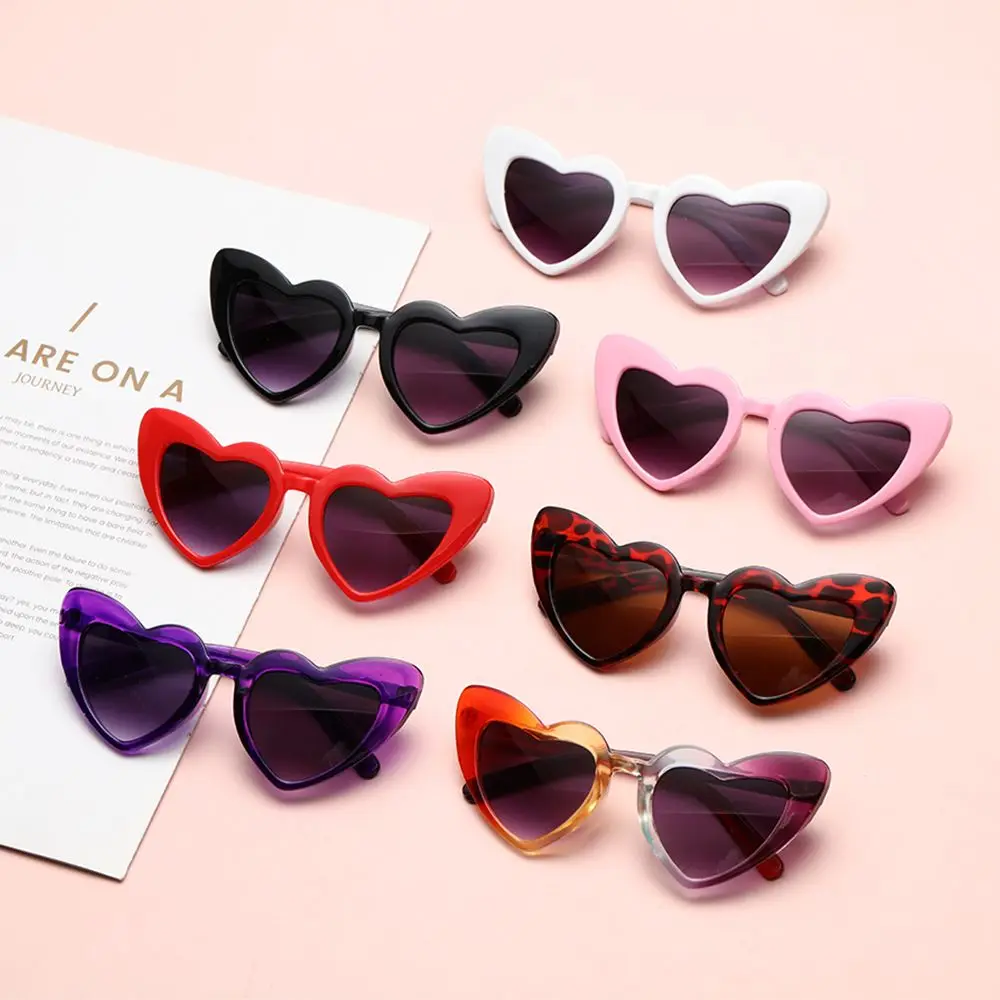 Gafas De Sol con forma De corazón para niños y niñas, lentes De Sol para bebés que combinan con todo, a la moda - imagen 4