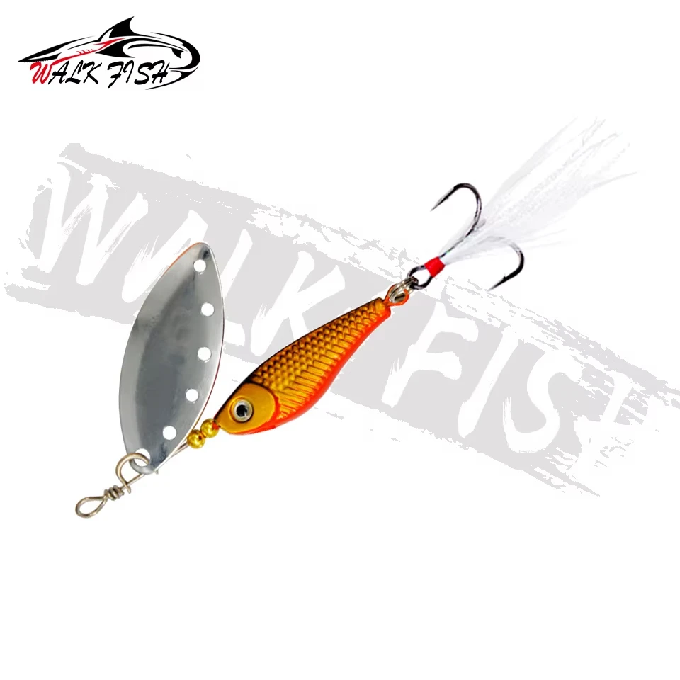 WALK FISH 1 Uds. 16,5g VIB giratorio venta al por mayor compuesto giratorio lentejuelas plumas en forma de pez plomo cebo para peces equipo de pesca Metal - imagen 3