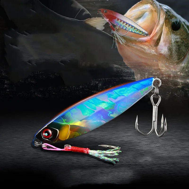 Trick Rock lápiz señuelo de pesca tiro largo 7g 10g 15g 20g Jigbait señuelos artificiales revestimiento láser cebos de Metal - imagen 2