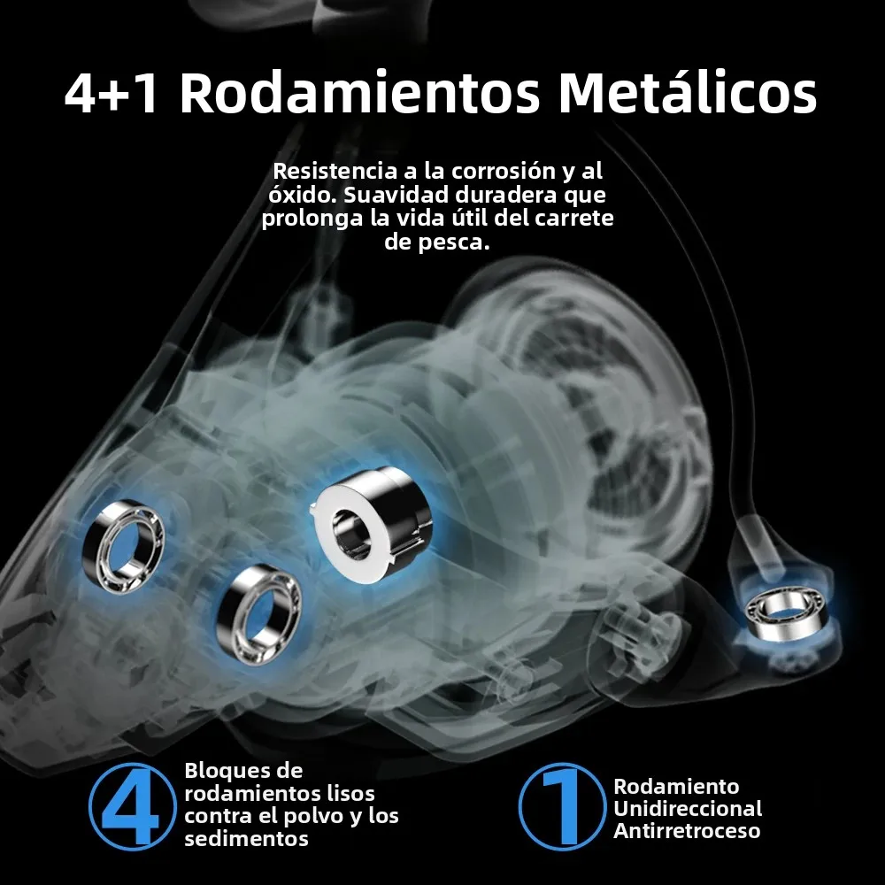 Huidiao Stella 2000-7000 Carrete Giratorio para Agua Dulce y Salada - imagen 4