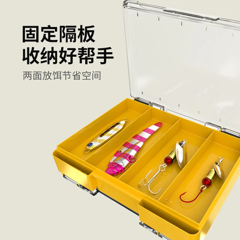 Caja de Paragra para accesorios de pesca MEIHO, caja de aparejos de pesca impermeable de doble cara, cajas de almacenamiento de cebo de señuelo, estuche de plástico - imagen 4