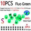 10pcs Fluo Green S