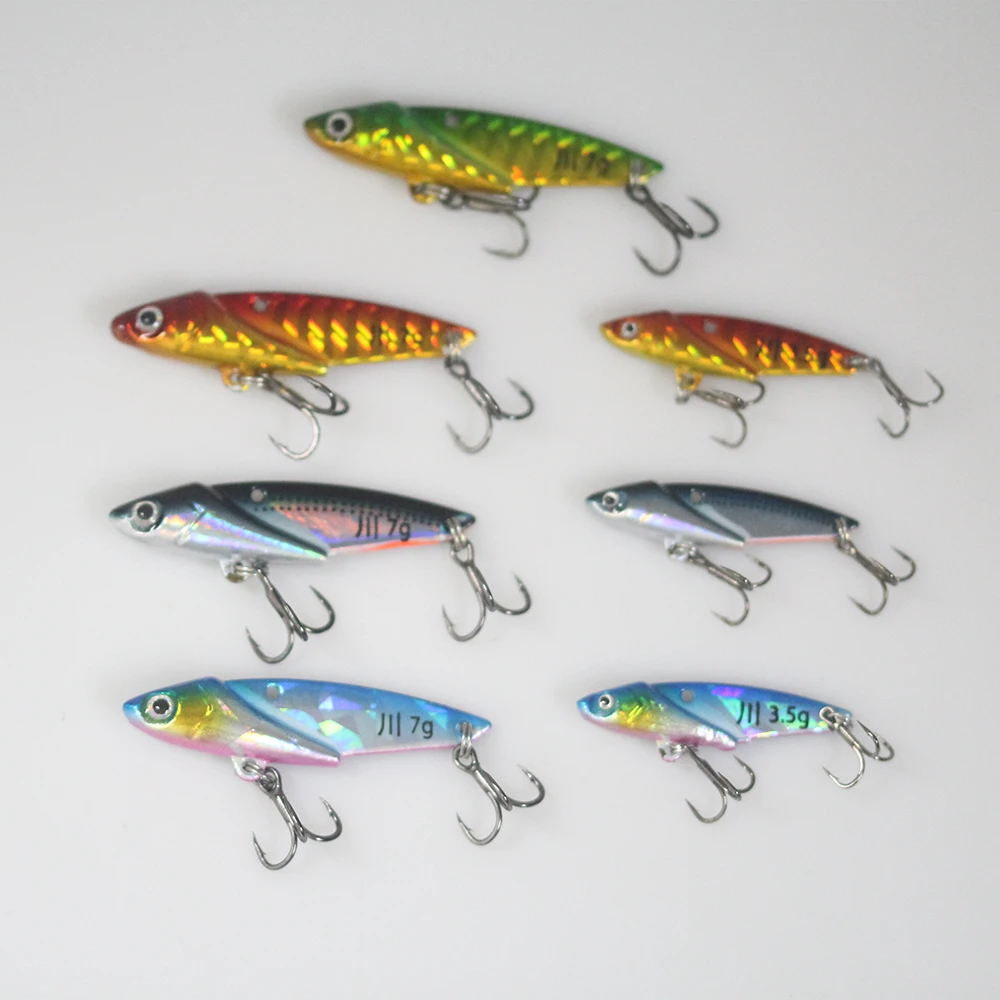 Señuelo de pesca de Metal que se hunde VIB, 3,5g, 7g, cuchara de vibración, cebos duros Crankbait Wobbler Swimbait, aparejos de cicla VIB, 1 unidad - imagen 2