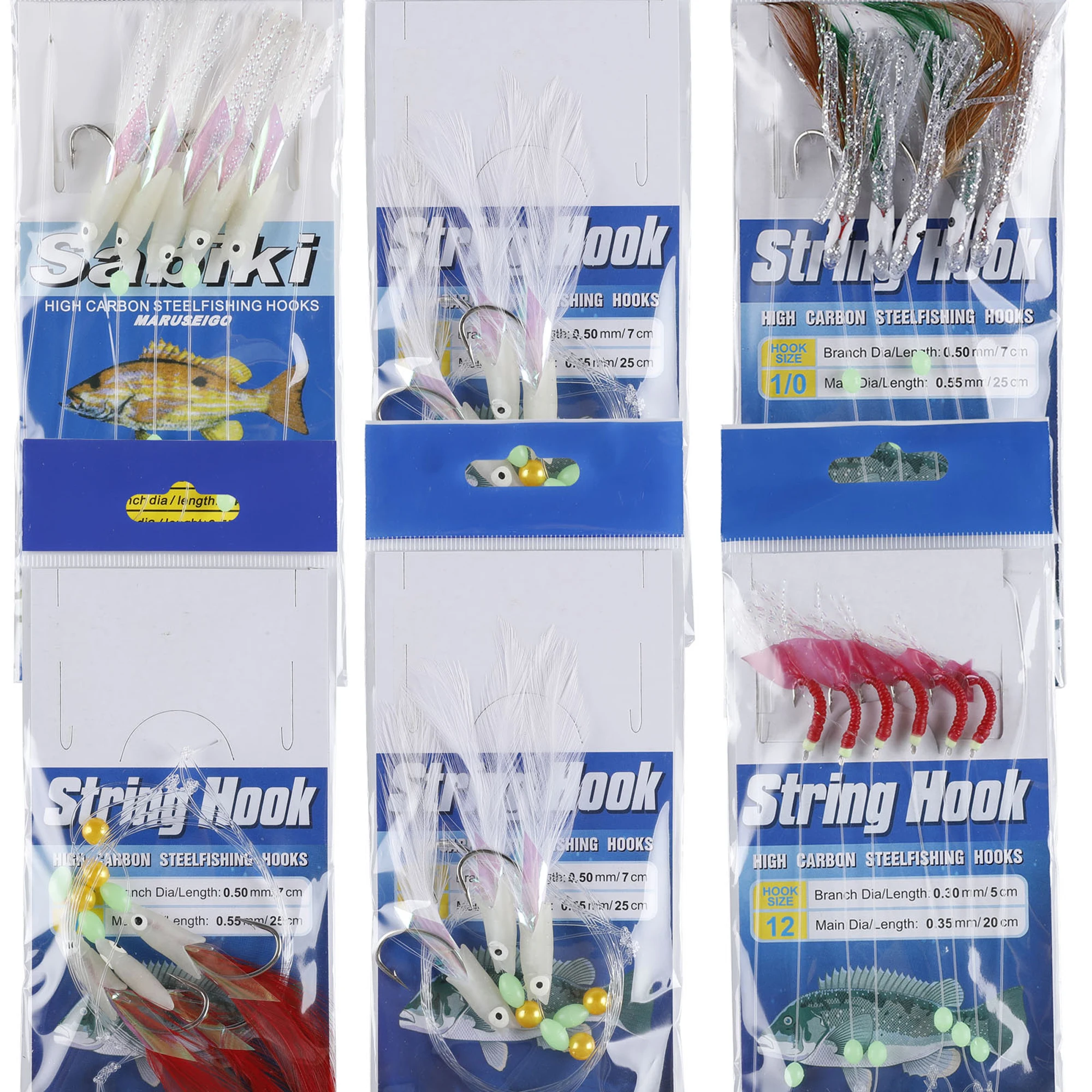 Free Fisher Sabiki para camarón: anzuelos con plumas y giratorios - imagen 4