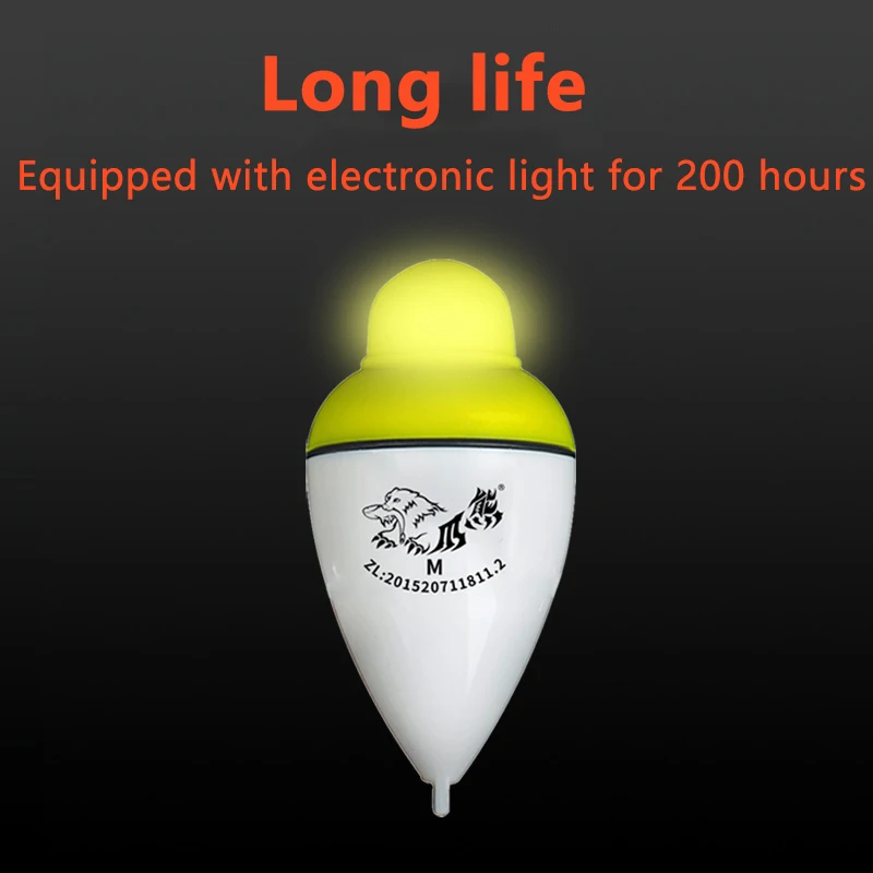 Flotador eléctrico con detección de luz nocturna, flotador de pesca de mar, varillas de fundición, boya brillante llamativa, 2 uds. - imagen 2