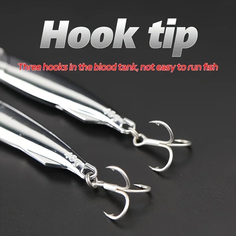 Juego de Señuelos de Pesca con cuchara de plantilla fundida de Metal, 2 uds., para lubina, trucha, agua salada, cebo duro para curricán, 15g, 20g, 30g, 40g - imagen 5