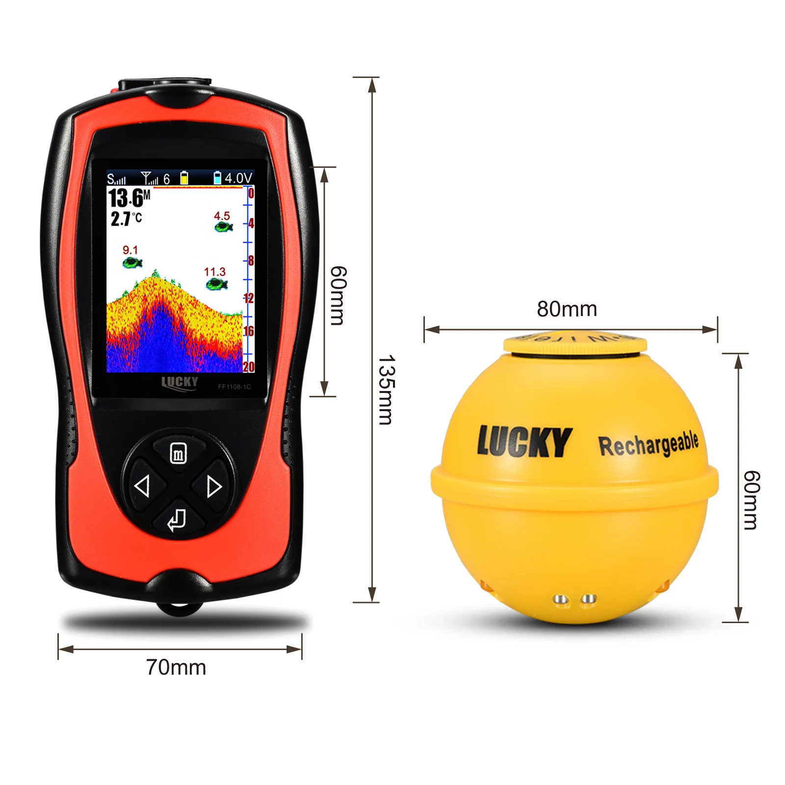 Lucky Sonar – Localizador de peces portátil con sensor inalámbrico - imagen 5