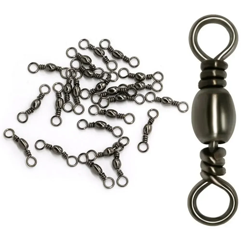 50 Uds. Conector rodante de rodamiento de acero inoxidable, barril giratorio, aparejos de señuelo, herramienta de conexión, accesorios de Pesca - imagen 5