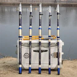 Caña de mano de alto carbono, caña de mar de carbono ultraligera y dura, caña de pescar de agua dulce, caña de pescar telescópica de 2,1/2,4/2,7/3,6/3,6 m