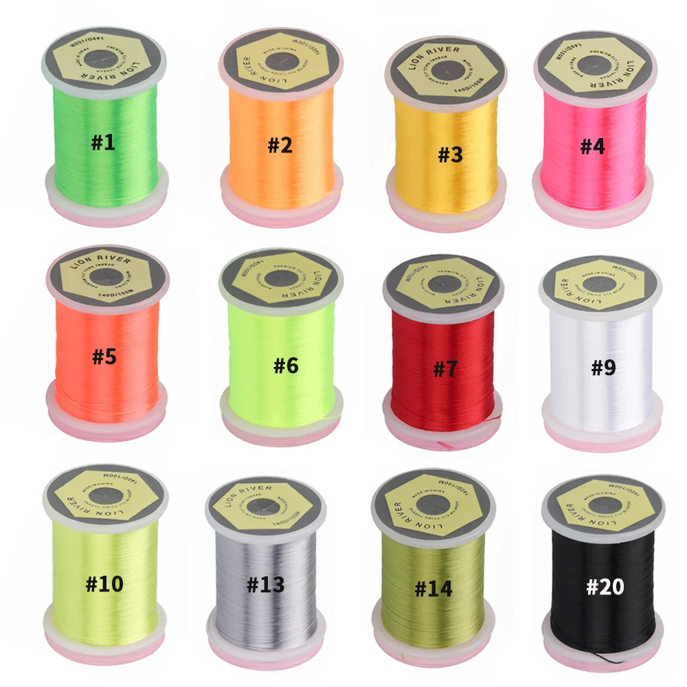 ICERIO-Hilo de nailon trenzado 140D para atar moscas, carrete de gran volumen 6/0, mosca húmeda y Ninfa, tamaño de gancho 6 #-16 # - imagen 4