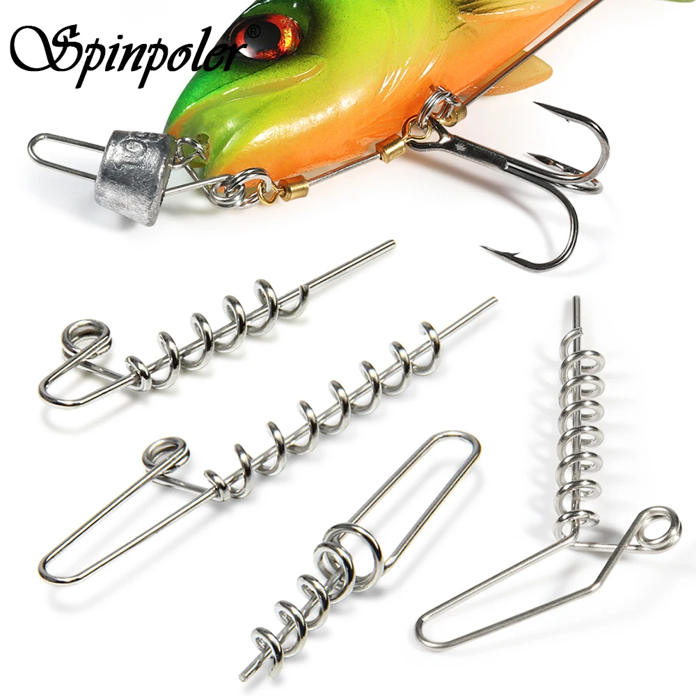 Spinpoler-tornillo multide profundidad para señuelo de pesca Softbait, Swimbait shad, tornillo de goma para pescado, Pin de bloqueo de resorte, accesorios de aparejo Stinger