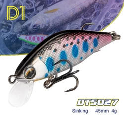 Señuelo Minnow D1 hundido 45mm 4g - Trucha Lubina Perca