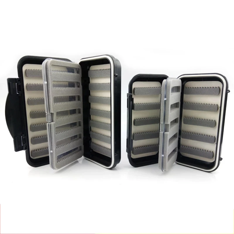 Caja de pesca con mosca impermeable, aparejos negros, cebo, anzuelo, caja de plástico ABS, accesorio de pesca, caja de almacenamiento de herramientas para productos de pesca - imagen 3