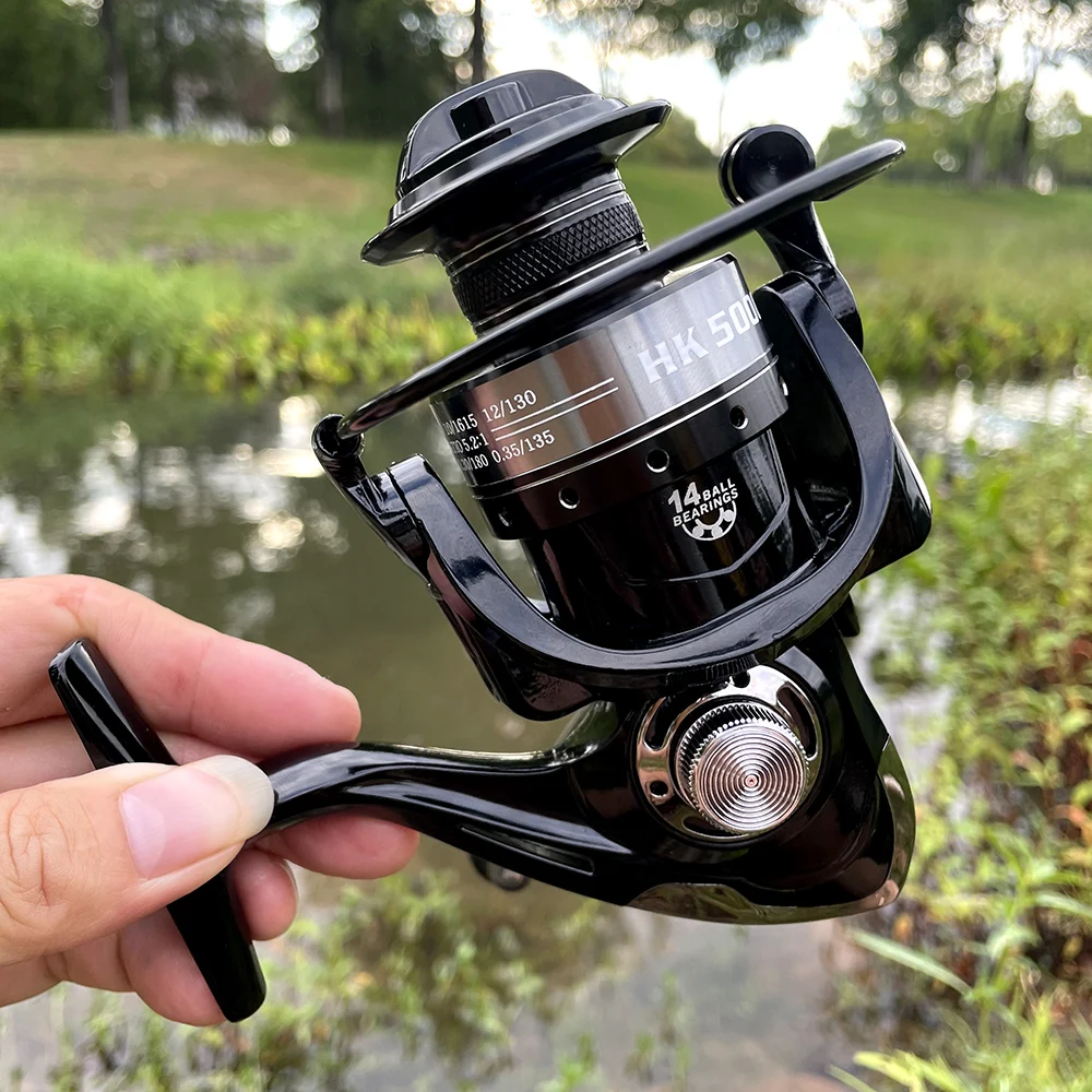 GHOTDA-señuelo de carrete de Metal Serie 2000-7000, rueda giratoria, accesorios de pesca para lanzar agua de mar y río de agua dulce al aire libre - imagen 3